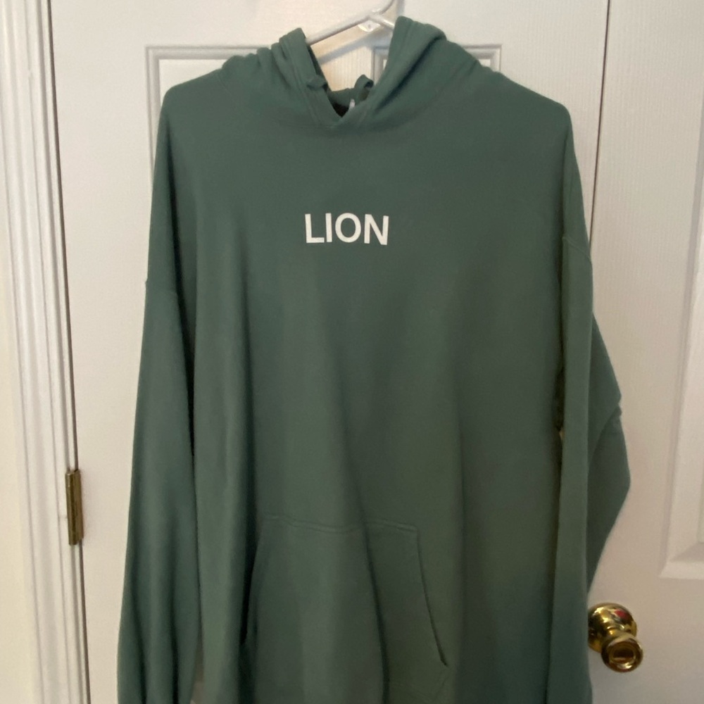 Elevation Church Green Hoodie with 'LION' Print